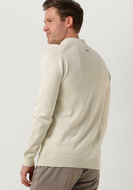 Gebroken wit PUREWHITE Trui HALF ZIP WITH RIBBED COLLAR - large