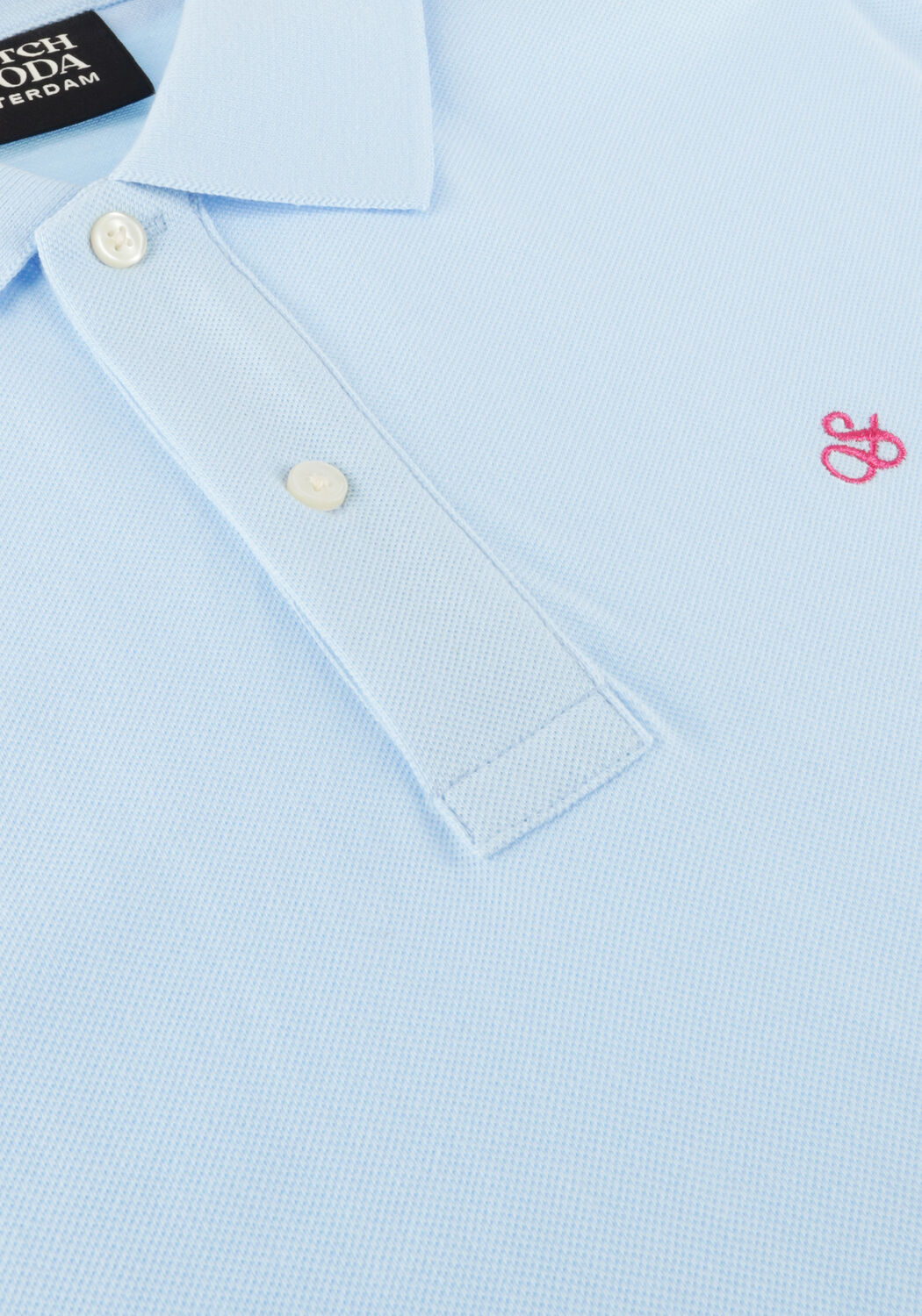 SCOTCH & SODA Polo CLASSIC ORGANIC PIQUE POLO Bleu clair - large