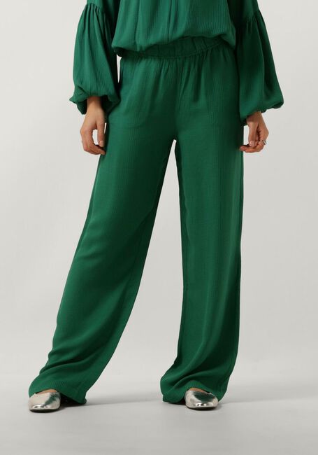 BY-BAR Pantalon large ROBYN SATIN STRIPE PANTS en vert - large