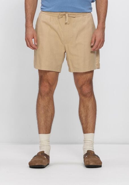 Beige TOMMY JEANS Korte broek TJM LINEN BLEND PULL-ON SHORT - large