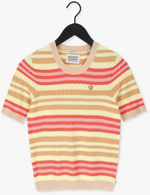 SCOTCH & SODA Haut SPECIAL KNITTED SHORT SLEEVE TOP en multicolore - large