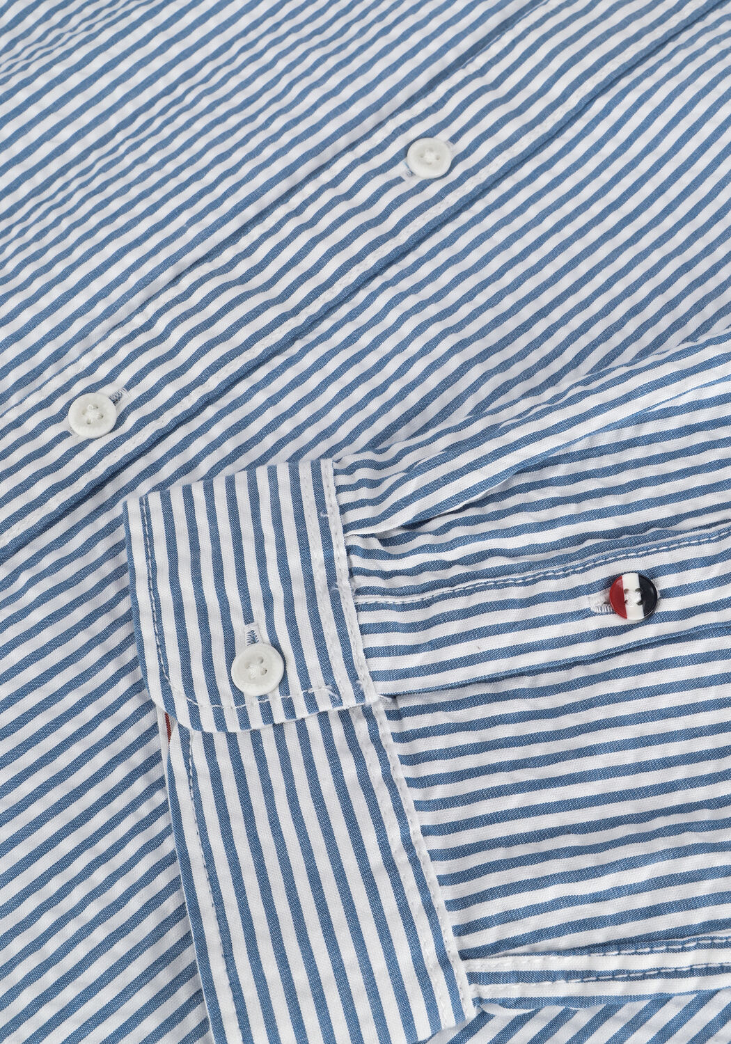 Blauwe TOMMY JEANS Casual overhemd TJM CASUAL STRIPE SHIRT - large