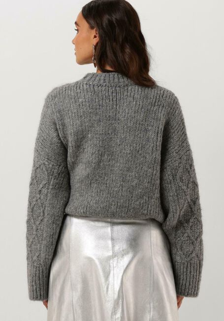 SECOND FEMALE Pull DIA KNIT O-NECK en gris - large