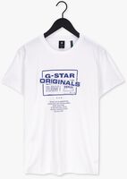 Witte G-STAR RAW T-shirt ORIGINALS LOGO R T