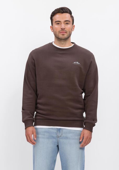 LES DEUX Chandail BEN GLOBE SWEATSHIRT en marron - large