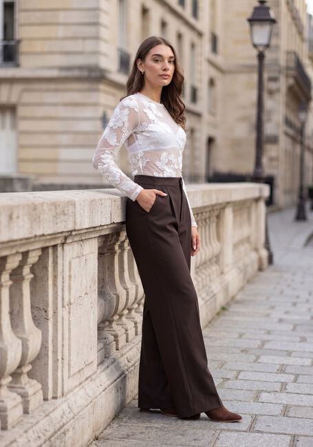 COPENHAGEN MUSE Pantalon large CMTAILOR-PANTS en marron - large