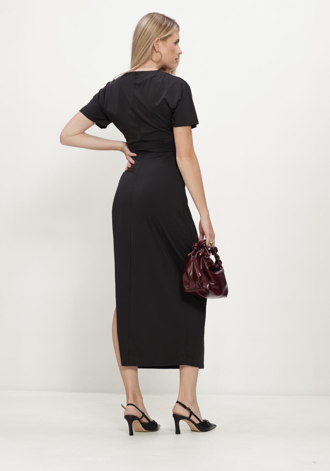 ROSEMUNDE Mini robe RWBRIDGET O-NECK LONG DRESS en noir - large