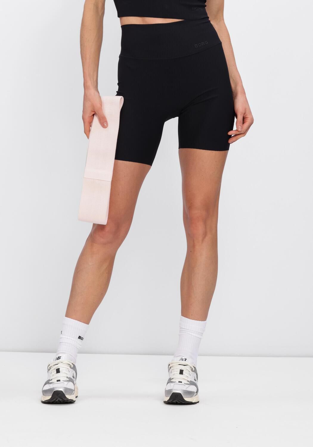 Zwarte BJORN BORG Broeken/jumpsuits STUDIO RIBBED SHORTS - large