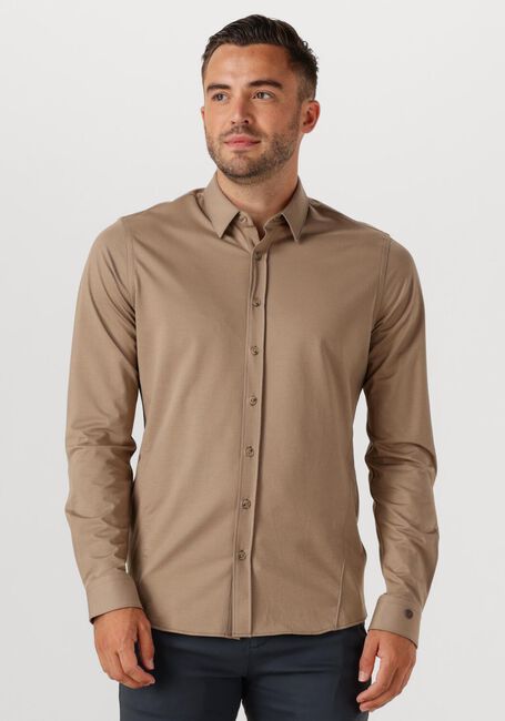 CAST IRON Chemise classique CF TECH TWILL JERSEY en beige - large