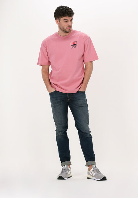 EDWIN T-shirt SUNSET ON MT. FUIJ TS en rose - large