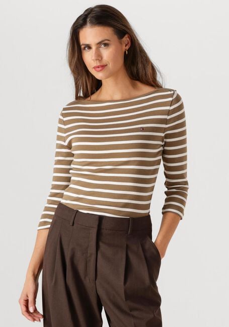 TOMMY HILFIGER Haut SLIM CODY BOAT-NK 3/4SLV Kaki - large