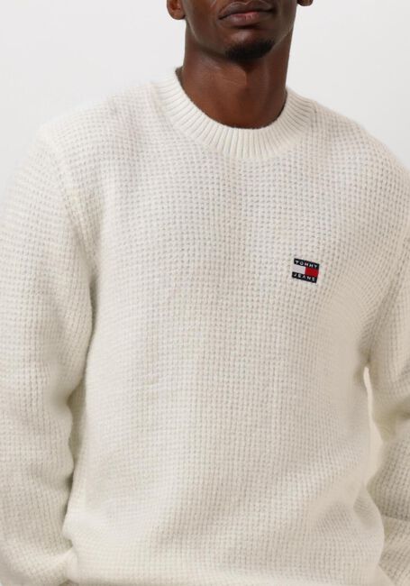 TOMMY JEANS Pull TJM REG WAFFLE SWEATER en blanc - large
