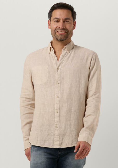 BUTCHER OF BLUE Chemise décontracté ROBBINS LINEN CLEAN SHIRT en beige - large