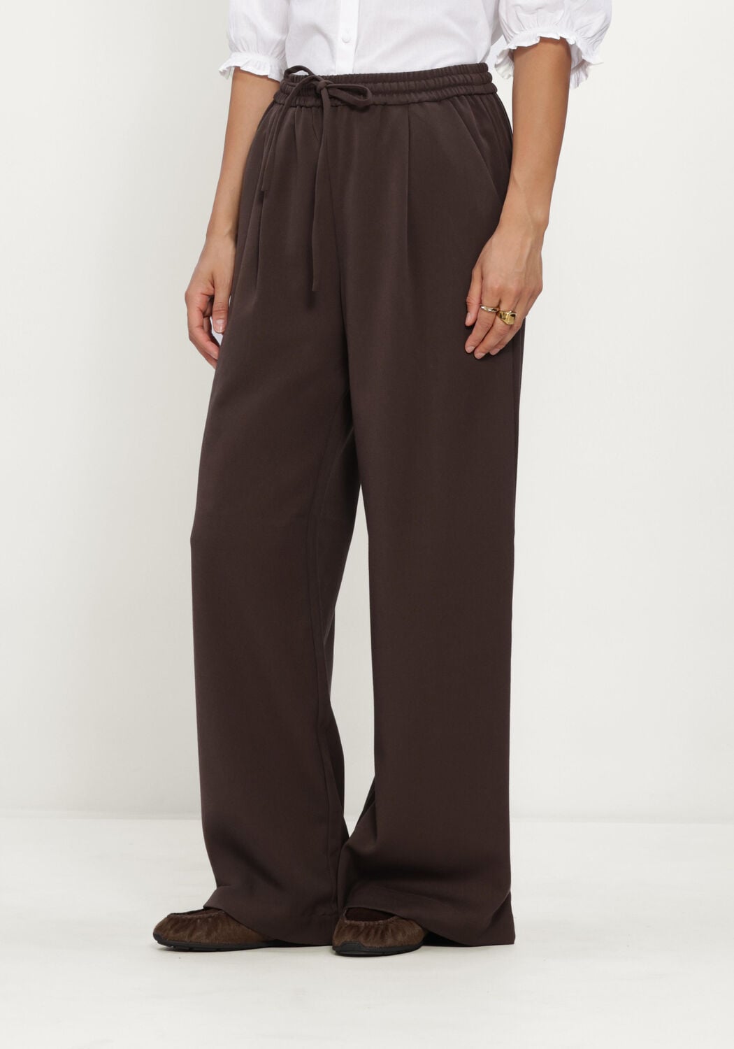 MSCH COPENHAGEN Pantalon large MSCHJALEN HENRIKA PANTS en marron - large
