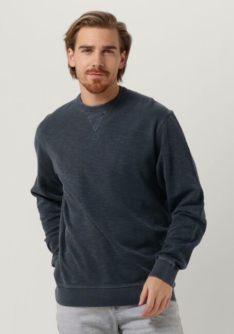 SCOTCH & SODA Chandail GARMENT-DYED STRUCTURED SWEATSHIRT Bleu foncé - large