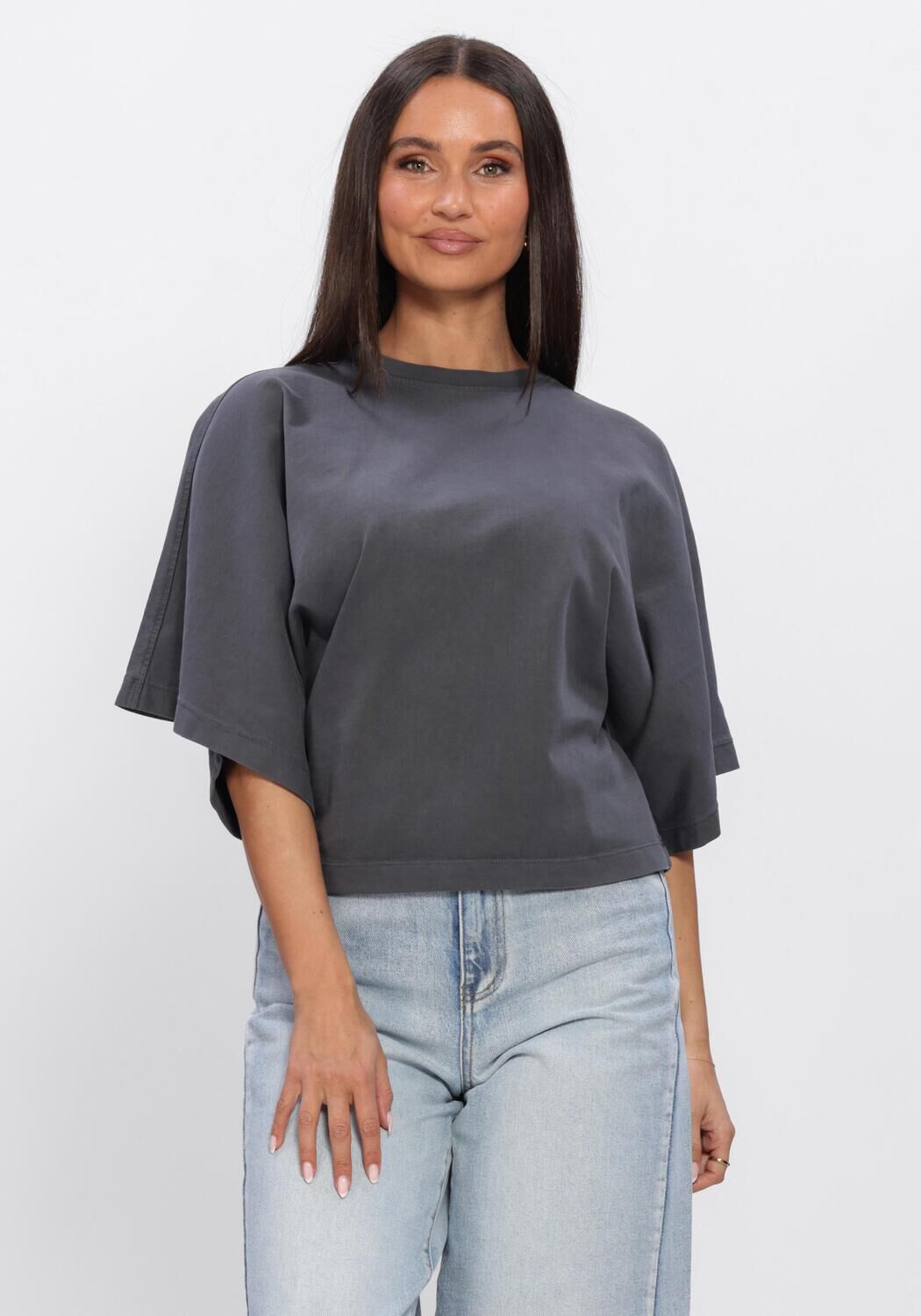 Grijze CATWALK JUNKIE T-shirt BATSLEEVE TSHIRT - large