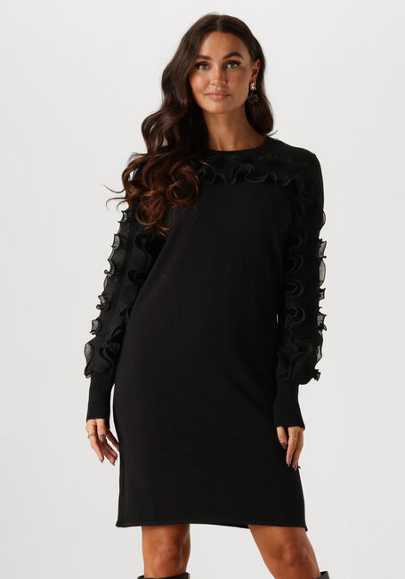 JANSEN AMSTERDAM Mini robe FN558 JURK BETTY en noir - large