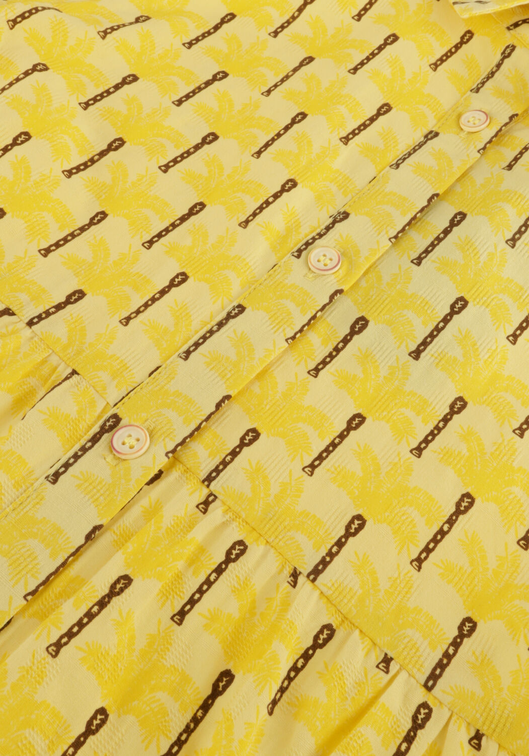 LIKE FLO Mini robe AOP WOVEN DRESS WITH COLLAR en jaune - large