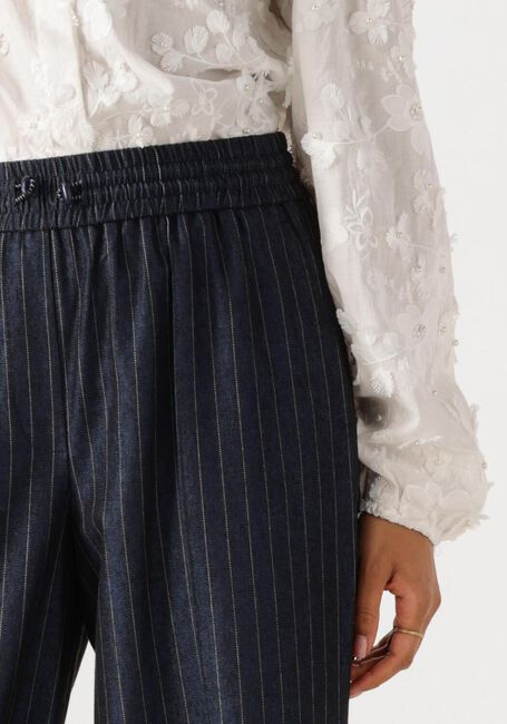 AAIKO Pantalon large ESILA PINSTRIPE CO 510 Bleu fonc&eacute; - large