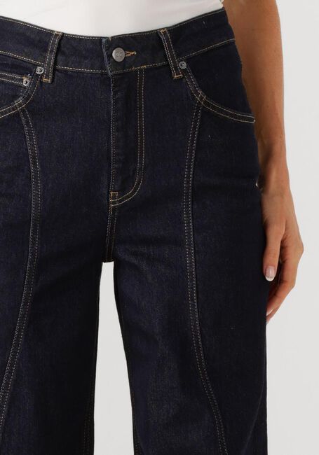 Donkerblauwe CO'COUTURE Wide jeans WILSON WAVE LONG JEANS - large