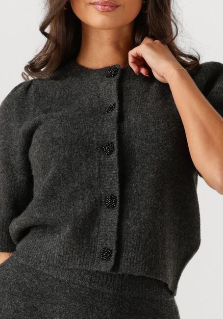 Donkergrijze NEO NOIR Trui TRUDY DECO KNIT CARDIGAN - large