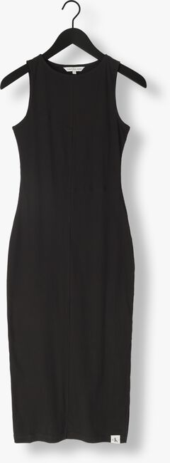 CALVIN KLEIN Robe maxi SEAMING LONG RIB DRESS en noir - large