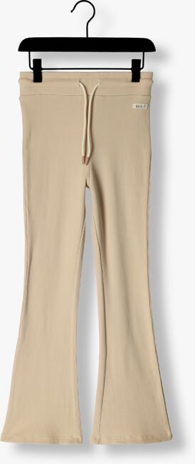 NOBELL Pantalon évasé SADY WAFFLED RIB JERSEY FLARED PANTS en beige - large