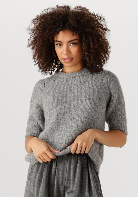 Grijze BY-BAR Trui LOVA BULKY PULLOVER - large