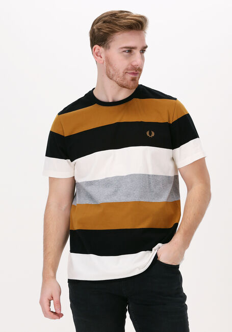 Zwarte FRED PERRY T-shirt BOLD STRIPE T-SHIRT - large