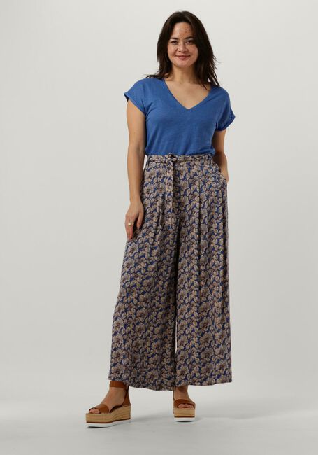 Blauwe BY-BAR T-shirt MILA ORGANIC LINEN TOP - large