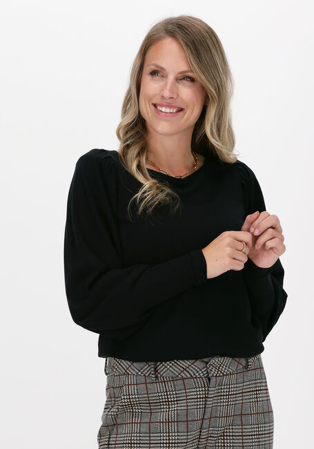 Zwarte SUMMUM Sweater PUFFY SLEEVE SWEATER BASIC KNIT - large