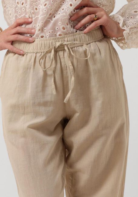 Beige NEO NOIR Wijde broek SONAR LINEN PANTS - large