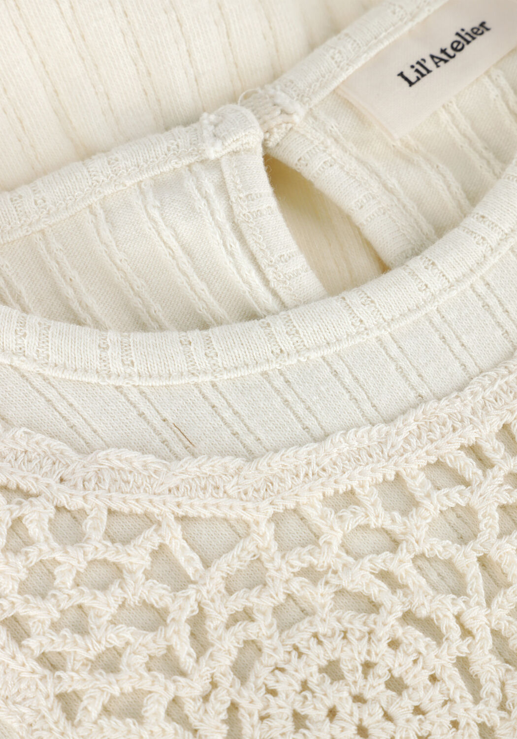 LIL' ATELIER Mini robe NMFFLORA SS DRESS LIL en beige - large