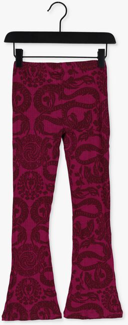 Roze ALIX MINI Flared broek TEENS KNITTED GRAPHIC DRAGON FLARED PANTS - large