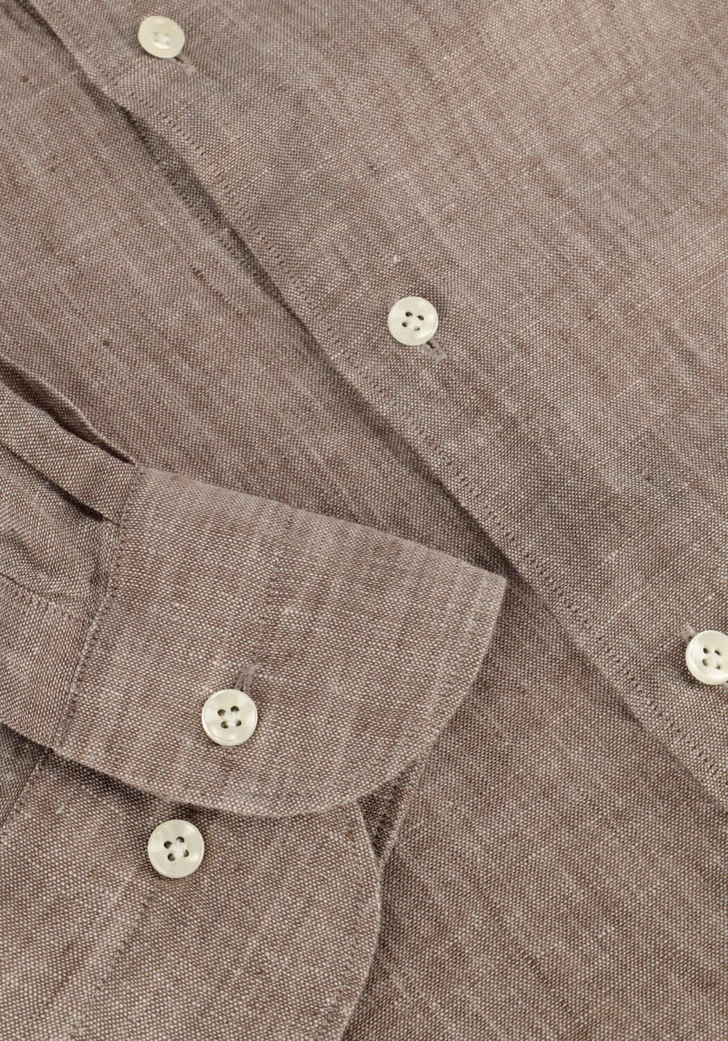 PROFUOMO Chemise d&eacute;contract&eacute; SHIRT X-CUTAWAY SC LINNEN en marron - large