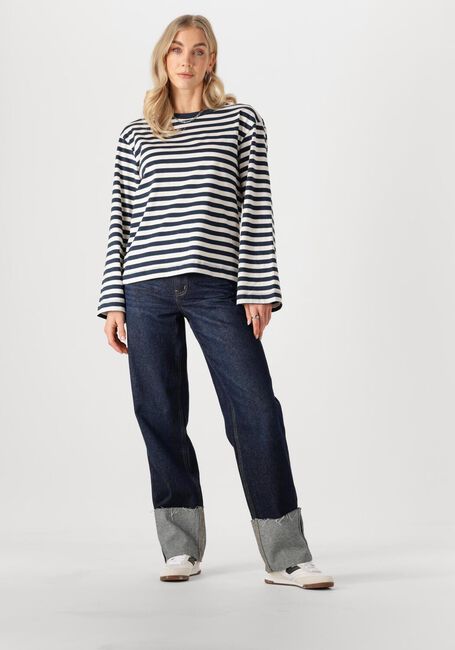 MODSTRÖM HELLENMD LS STRIPE T-SHIRT Hauts & T-shirts en bleu - large
