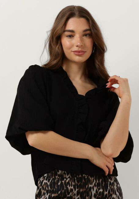 CO'COUTURE SUADA PUFF SS BLOUSE Blouses en noir - large