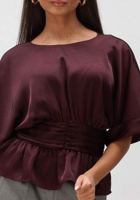Bordeaux NEO NOIR  ANNEGRET HEAVY SATEEN BLOUSE - large