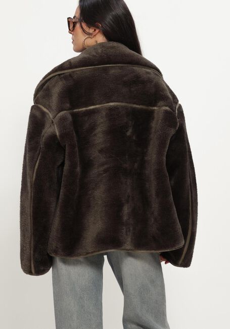 GRACE & MILA Manteau Teddy COAT en vert - large