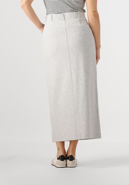 JANSEN AMSTERDAM Jupe midi GEORGIE ROK HVM 683 OVERKNEE SLIT AT CF Gris clair - large