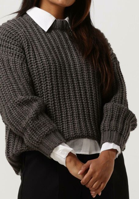 Donkergrijze MY ESSENTIAL WARDROBE Trui AVA KNIT PULLOVER - large