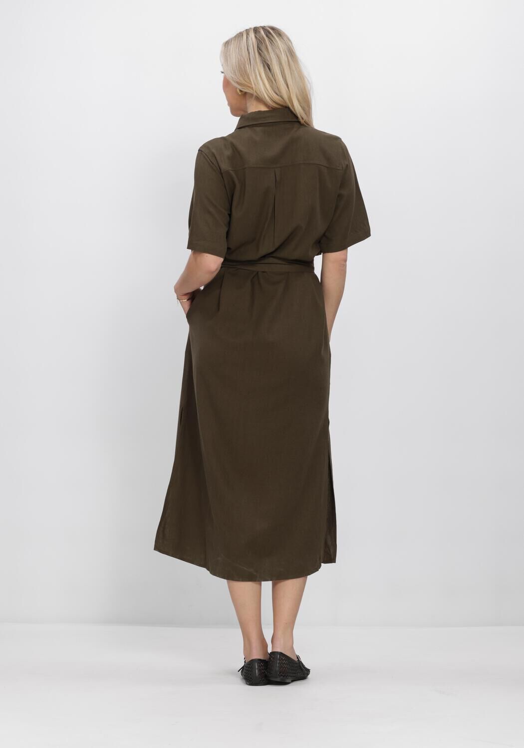 Donkerblauwe MY ESSENTIAL WARDROBE Jurken MWDIAS SS BOXY SHIRTDRESS - large