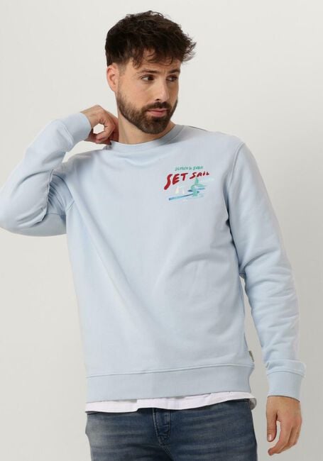 SCOTCH & SODA Pull FRONT BACK SAILOR ARTWORK SWEATSHIRT Bleu clair - large