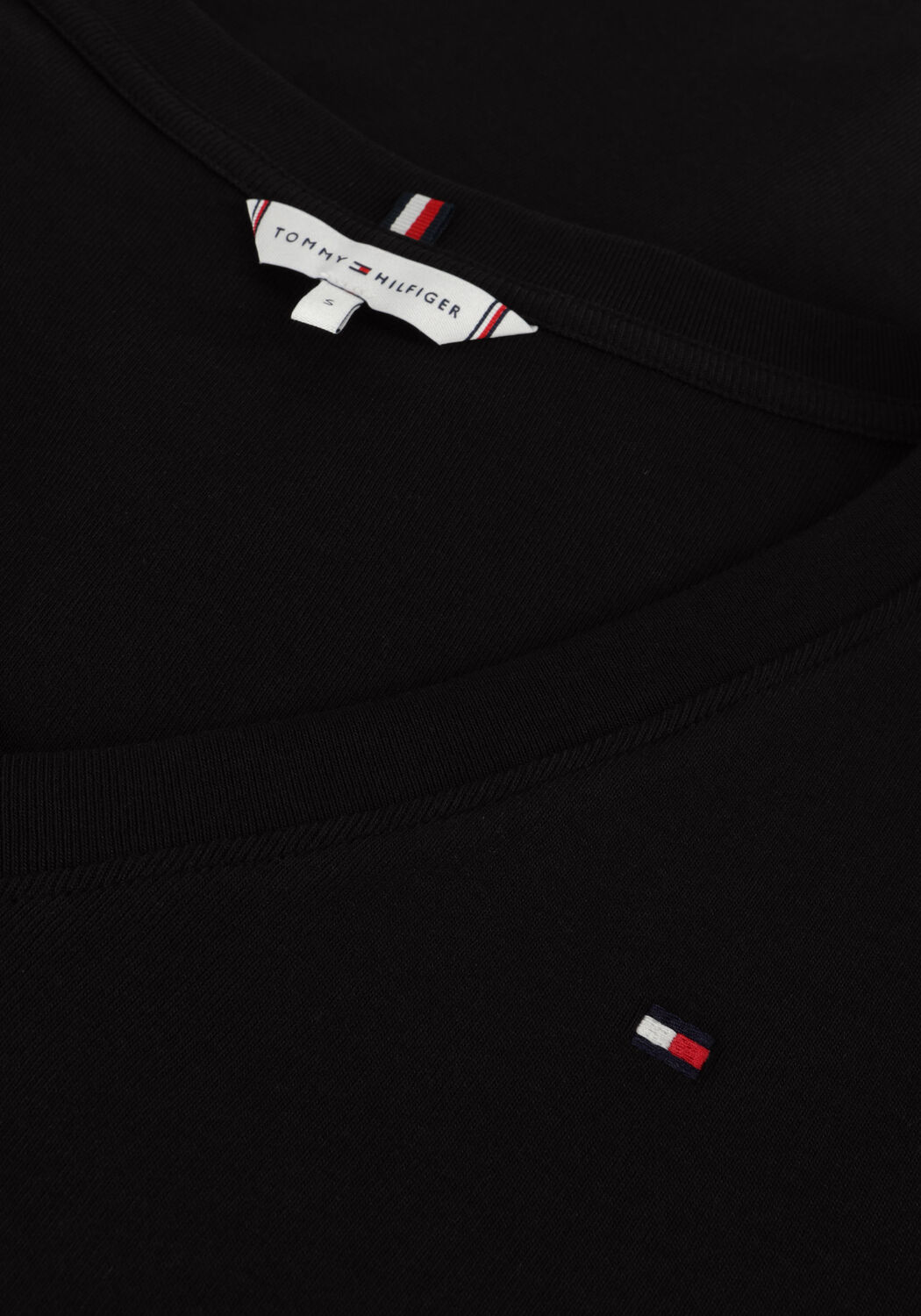 Zwarte TOMMY HILFIGER T-shirt NEW SLIM CODY V-NECK SS - large