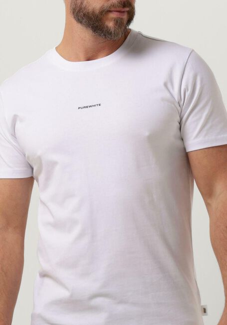 Witte PUREWHITE T-shirt TSHIRT WITH SMALL LOGO ON CHEST AND BIG BACK PRINT - large