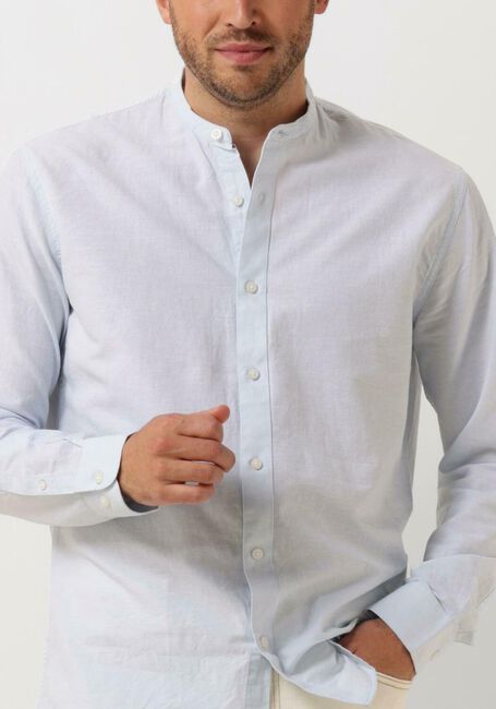 SELECTED HOMME Chemise décontracté SLHREGNEW-LINEN SHIRT LS BAND en bleu - large