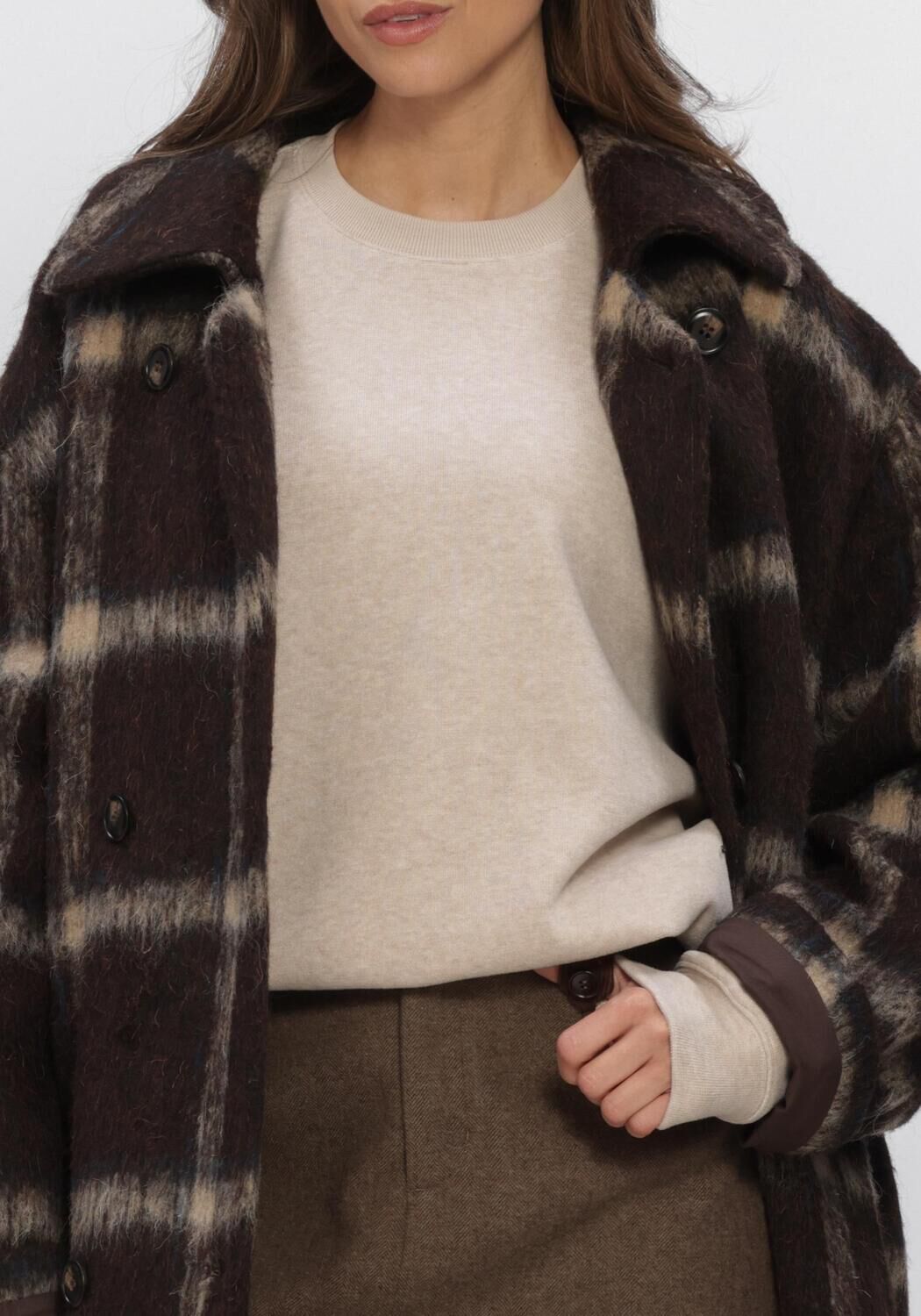 ELEH Manteau EFW260261 en marron - large
