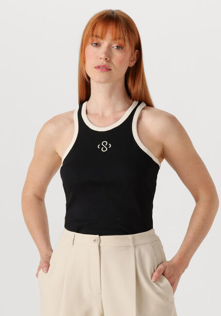 SUMMUM Haut SINGLET RIB JERSEY en noir - large