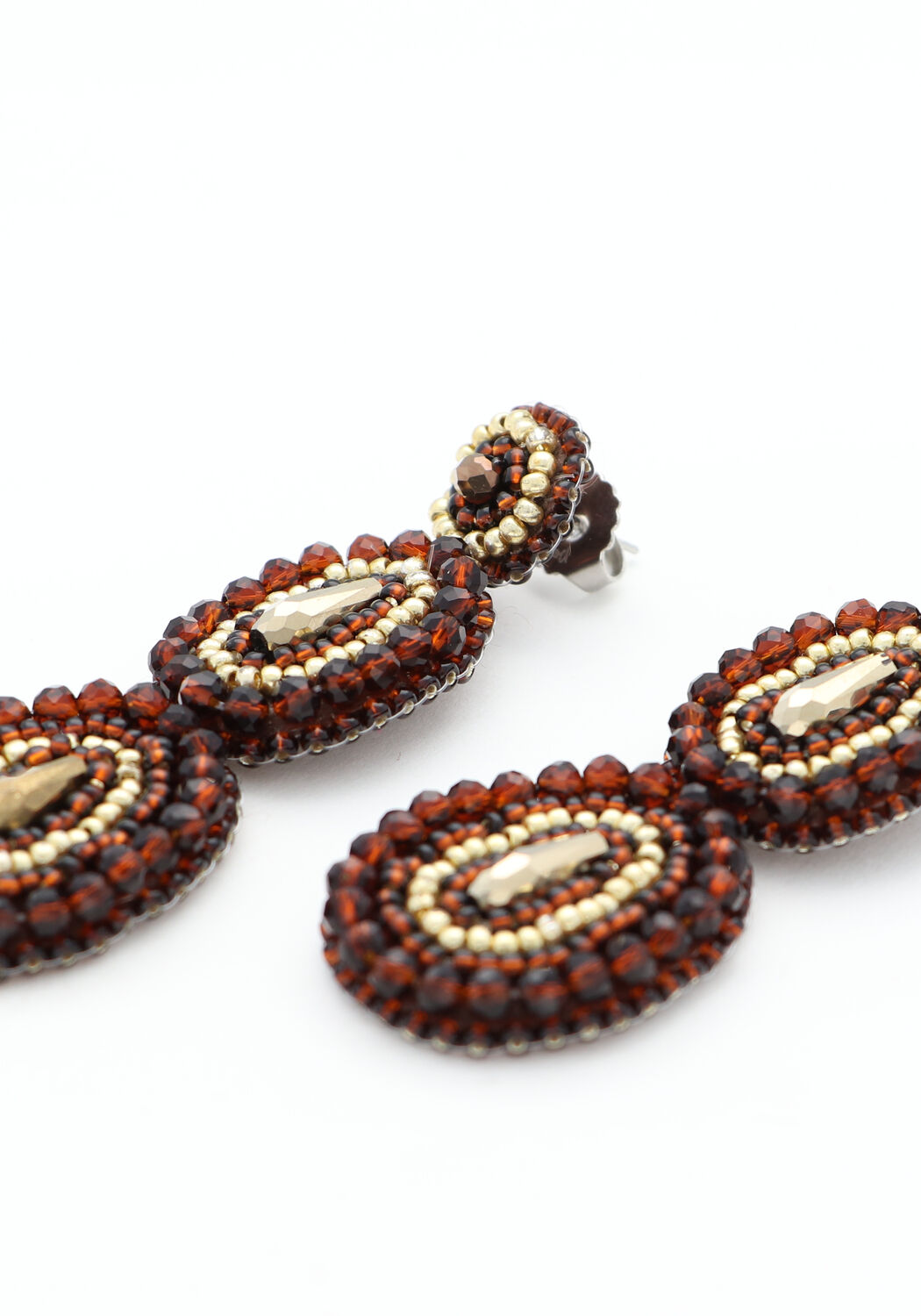 PAULIE POCKET Boucles d'oreilles ELLA SHINE EARRINGS en marron - large