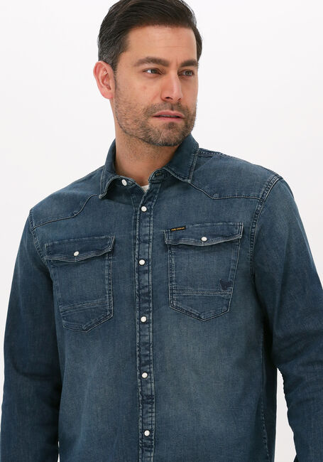 PME LEGEND Veste en jean LONG SLEEVE SHIRT TINTED BLUE VINTAGE Bleu foncé - large